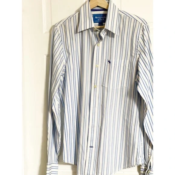 Abercrombie & Fitch | Shirts | Abercrombie Fitch Muscle Stripe Dress Shirt  | Poshmark